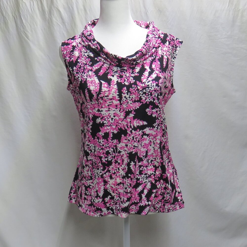 Women’s Dressy Sleeveless Flower Design Blouse